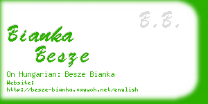 bianka besze business card